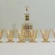 Vintage Vannes le Chatel crystal carafe and glasses
