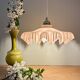 Suspension abat-jour vintage en opaline rose