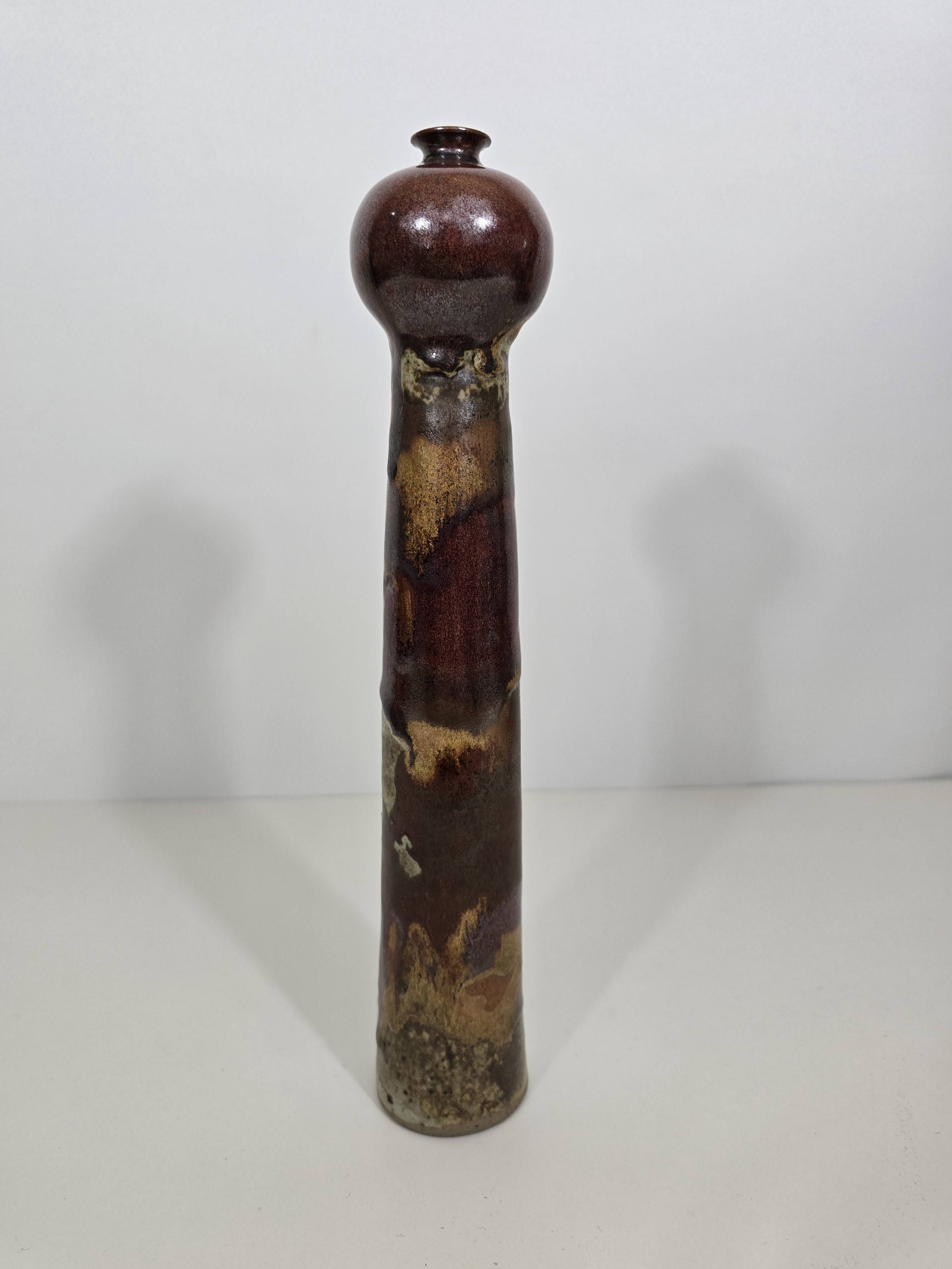 Glazed stoneware vase by Annie Maume – France, 1970s