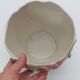 Vintage ceramic cache-pot with floral relief (Barbotine) – Ø 20 cm
