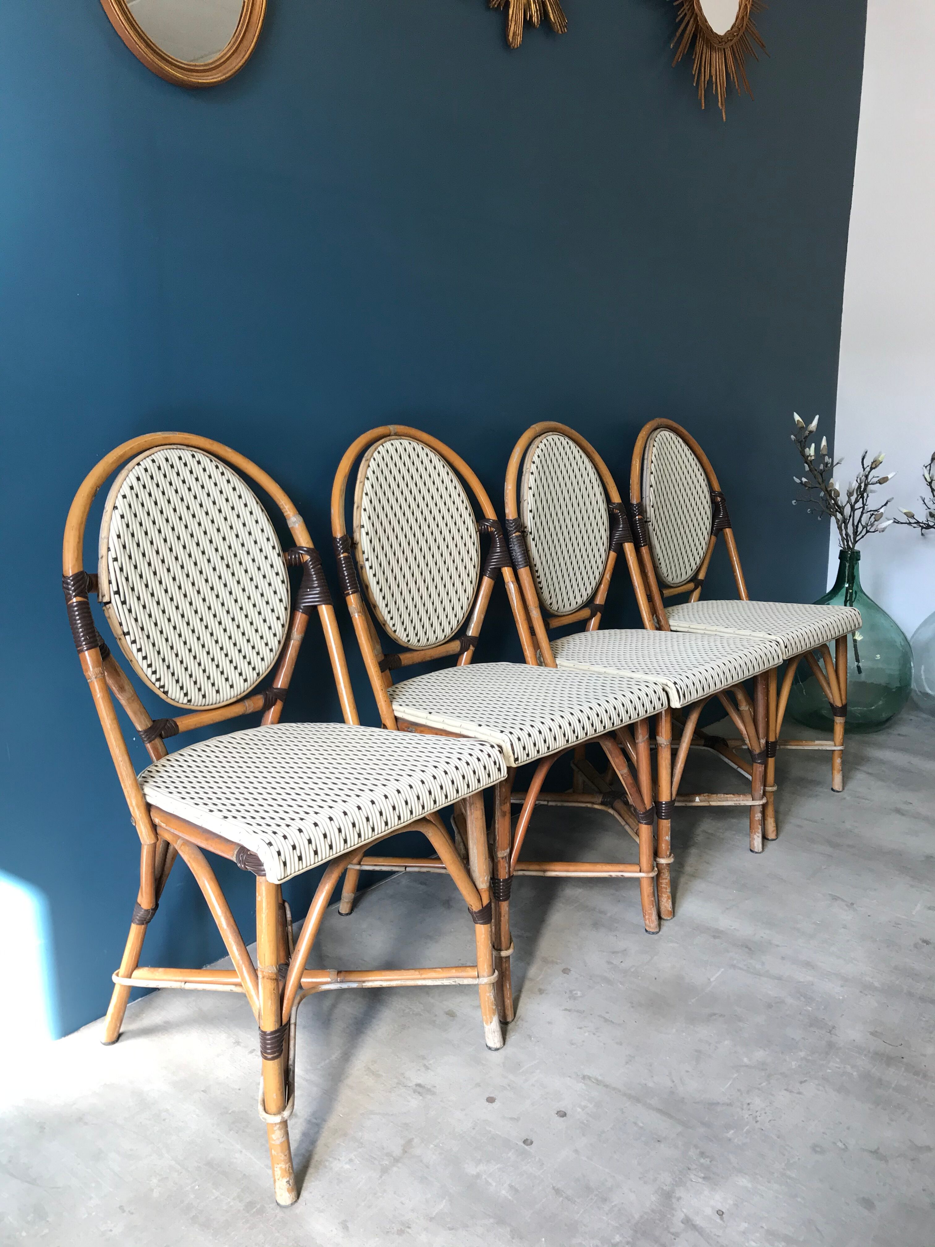 Series of 4 Parisian bistro chairs