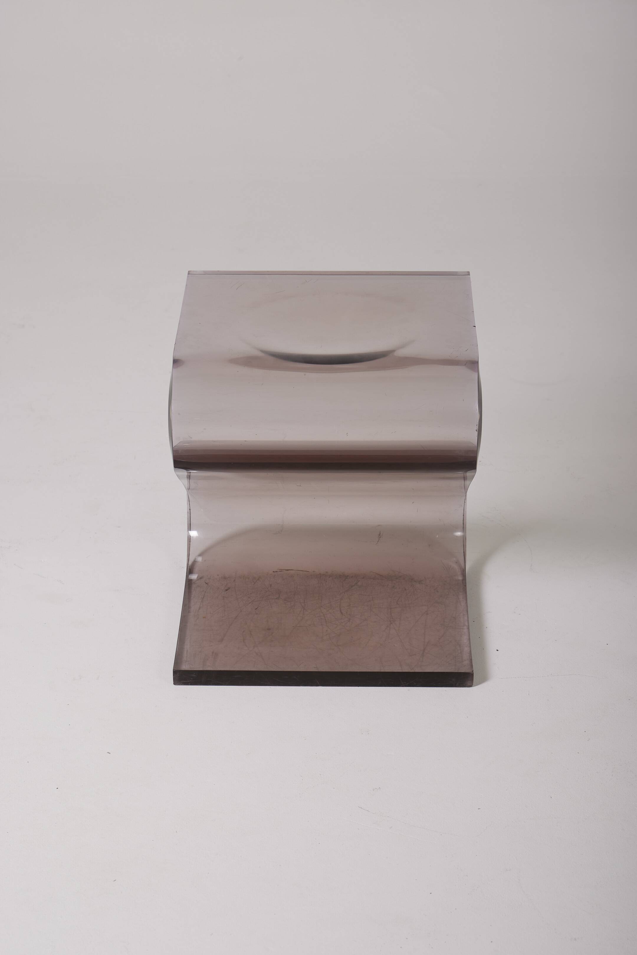 François Arnal plexiglass stool, 1970s