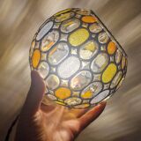 Vintage globe with stained glass effect