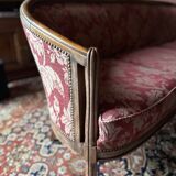 Set of Louis XVI style basket benches, 2 and 3 seats