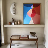 The kiss colorful handmade paint