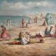 Antique oil painting signed R Wilson, early 20th century