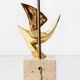 Philippe Jean Signed Brass Bird Table Lamp, Limited Edition 178/300, 1980