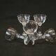 5 Old Small Liqueur Glasses In Engraved Baccarat Crystal