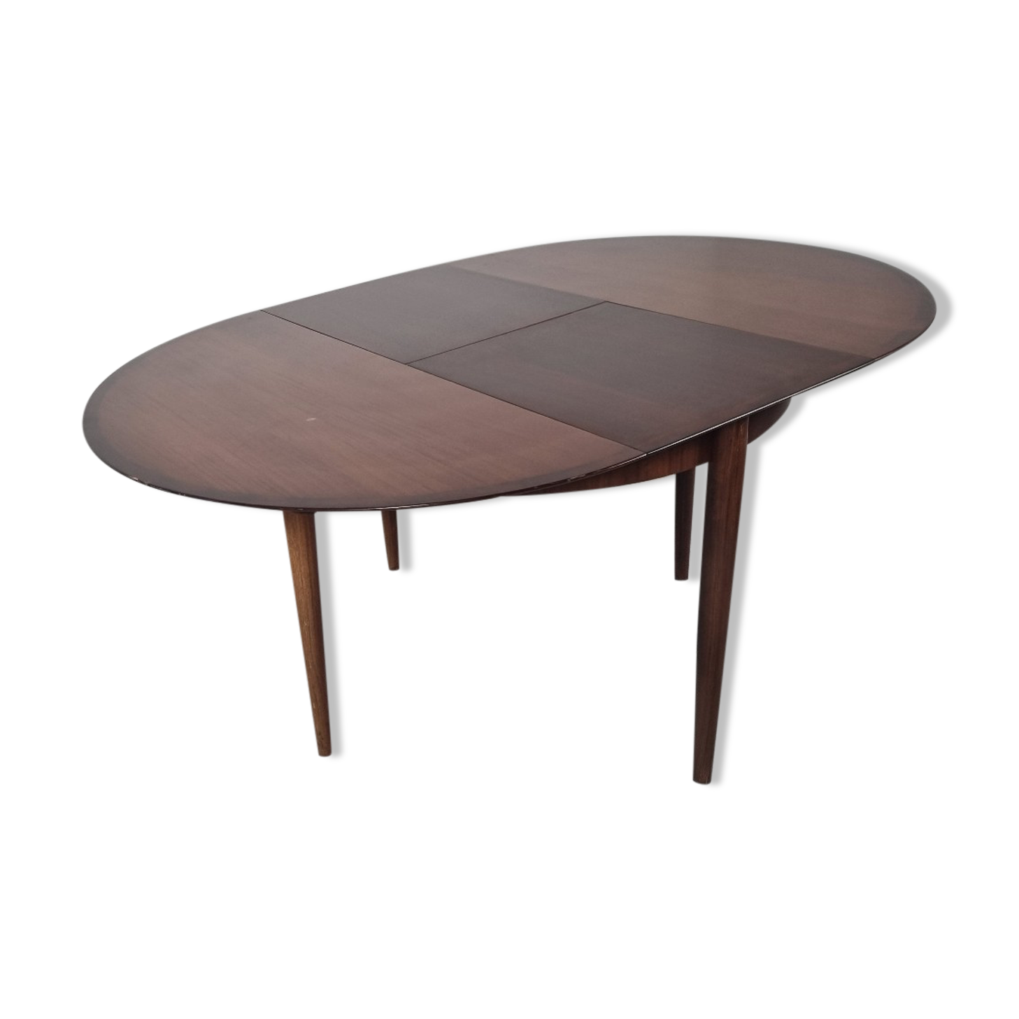 Lubke round rosewood dining table, 60s