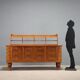 Vintage oak veneer sideboard, Italian design, 1950s.