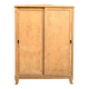 Parisian art deco wardrobe sliding doors solid raw oak