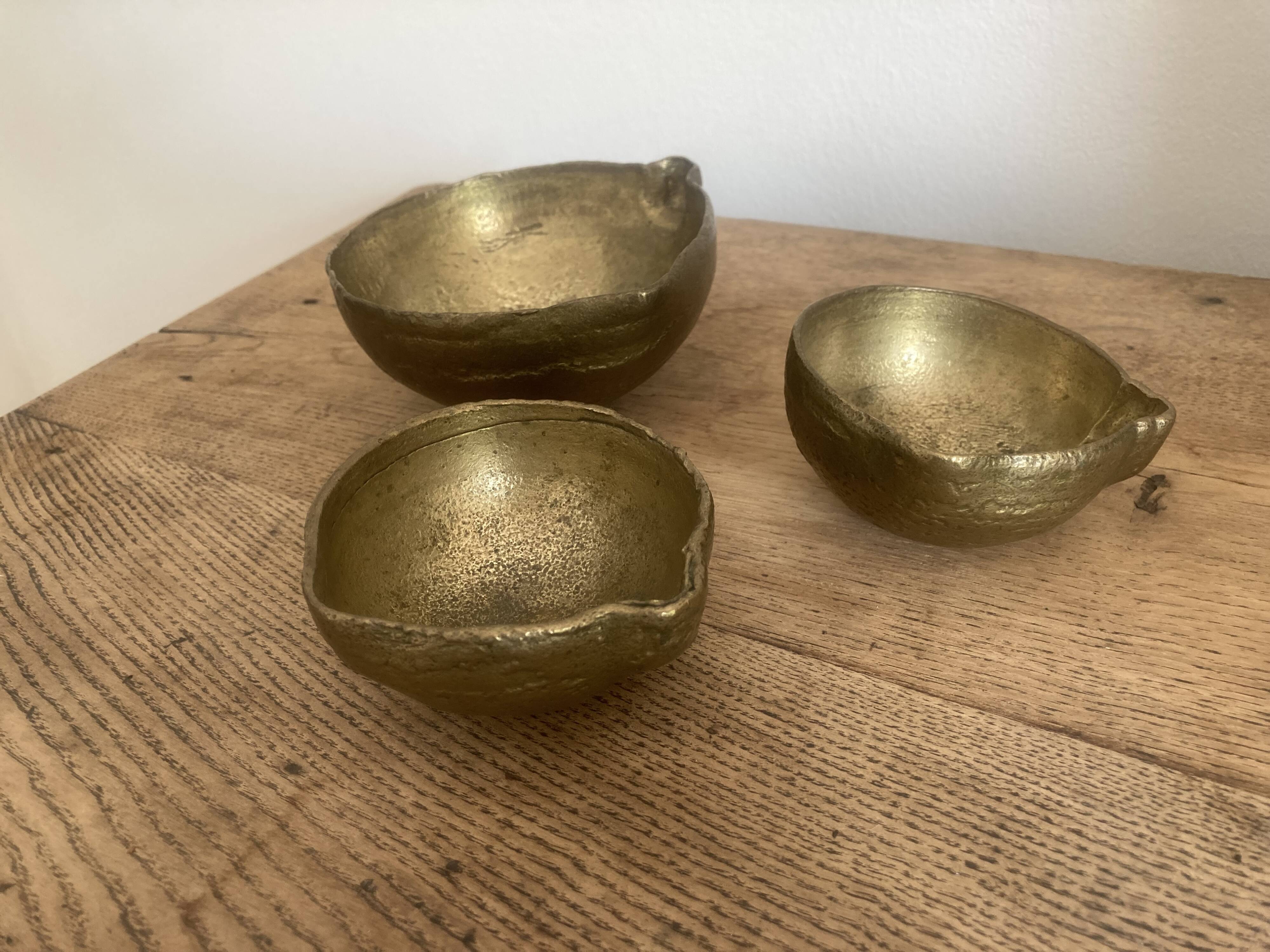 Empty bronze pocket or cup - old foundry ladle head