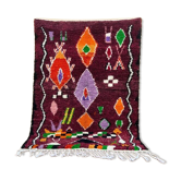 Tapis bordeaux marocain berbère 200cmx300cm