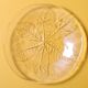 Set of 3 Vintage Kosta Boda Glass Dessert Plates / Scandinavian Leaf Design