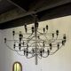 Lustre suspension Gino Sarfatti for Arteluce 30 lights model 2097 from the 1960s.