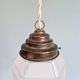 Art Deco pendant light in faceted satin glass, 1920s-30s