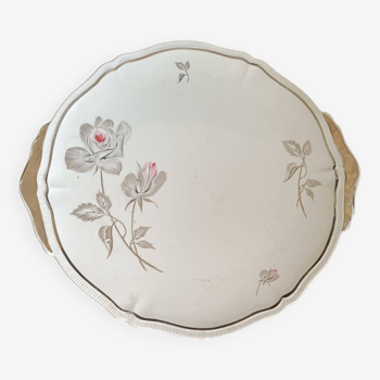 Dish with Art Deco ears. Floral pattern. Longchamp.