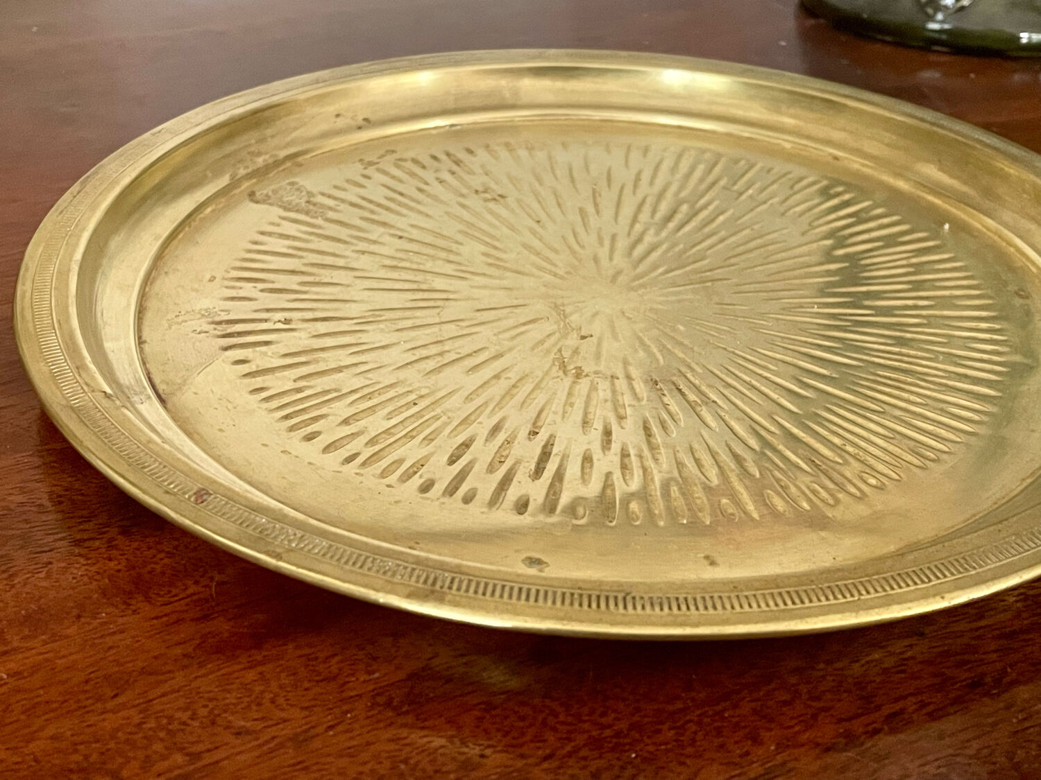 Old brass pocket tray