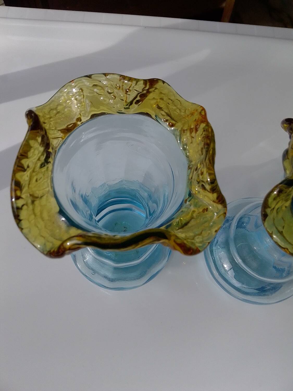 Pair of George Sand glass vases