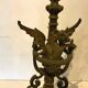 Paire de chenets en bronze ciselé a décor de dragons XIX siècle