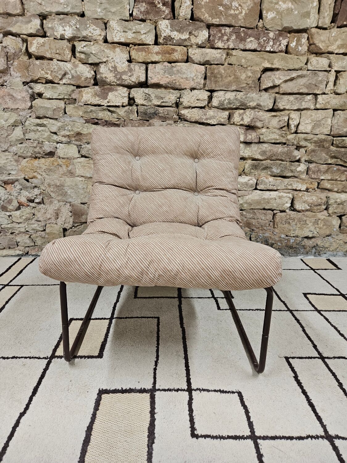 Vintage tubular armchair 1970s