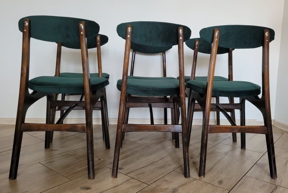 Ensemble de 6 chaises conçues par T. Halas vintage 60