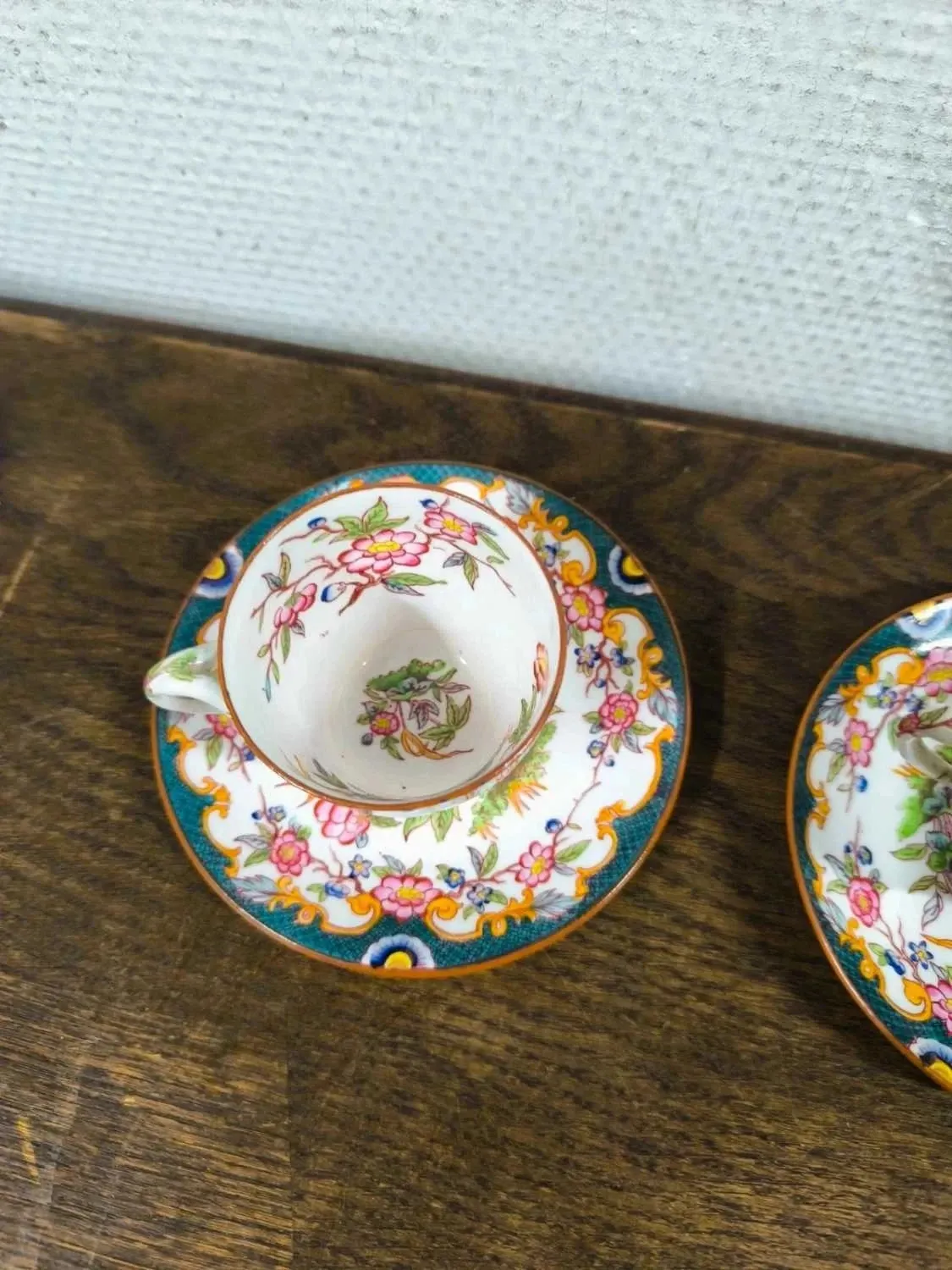 Set of 2 Sarreguemines Minton 215 cups