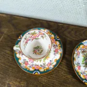 Lot de 2 tasses Sarreguemines minton 215