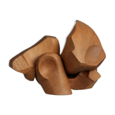 Organic abstract wood sculpture by Joop van Bergen, Netherlands, 1980s