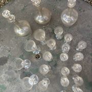 Antique engraved crystal liqueur service? St Louis model early 20th century.