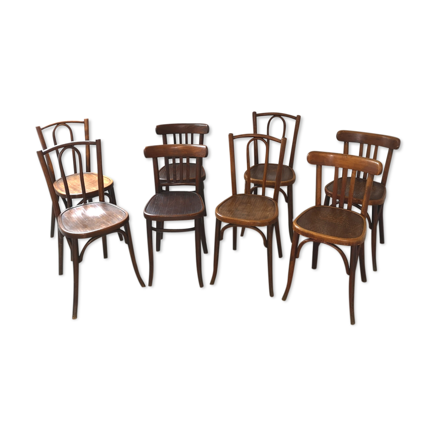 Set of 6 chairs bistro mismatched