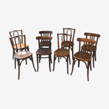 Set of 6 chairs bistro mismatched