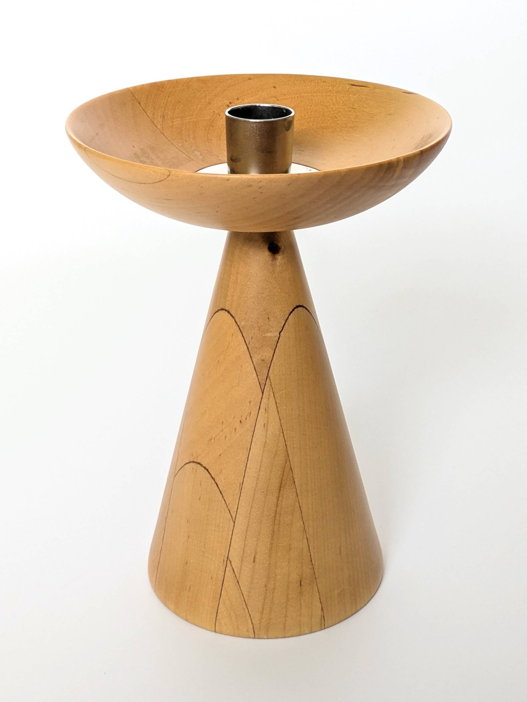 Bougeoirs en bois tourné IKEA vintage | Paire