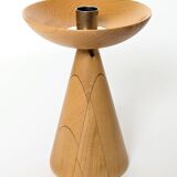 Vintage IKEA turned wooden candle holders | Pair