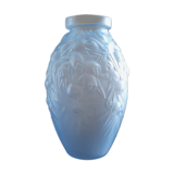 Vase au pin maritime en verre bleu, vers 1930