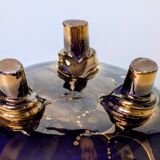 Tripod Ashtray Dish in Ceramic - Alcy Paris - Lustrous Enamel and Gold