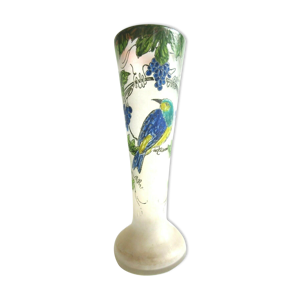 Vase verre émaillé