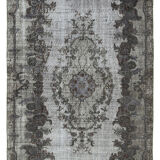 Handmade unique anatolian 1980s 164 cm x 286 cm grey carpet