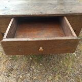 Rustic solid oak coffee table farmhouse initials J C