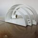 Pair of Scandinavian curved metal sconces 1980