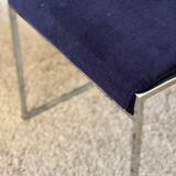 Pair of SQ model armchairs in chrome and velvet by Willy Rizzo 1970