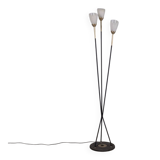 VINTAGE 1960S THREE-LIGHT GLASS FLOOR LAMP, ITALIAN DESIGN