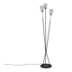 VINTAGE 1960S THREE-LIGHT GLASS FLOOR LAMP, ITALIAN DESIGN