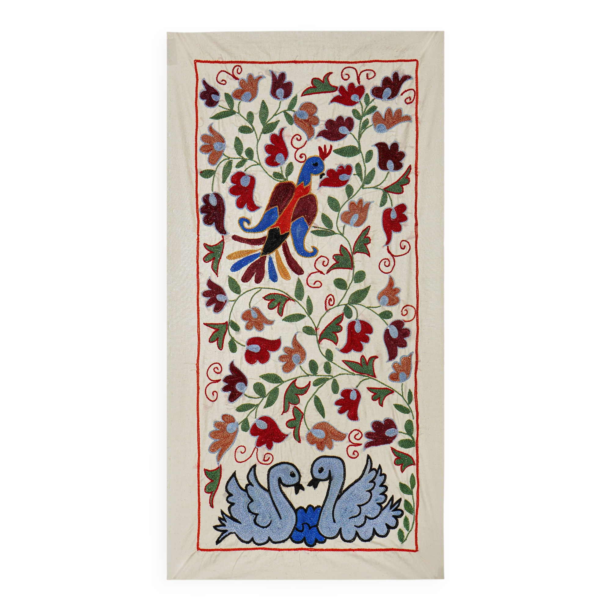 Vintage Turkish hand-knotted rug 50x90 cm