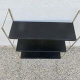 Modular String shelf in gold and black metal