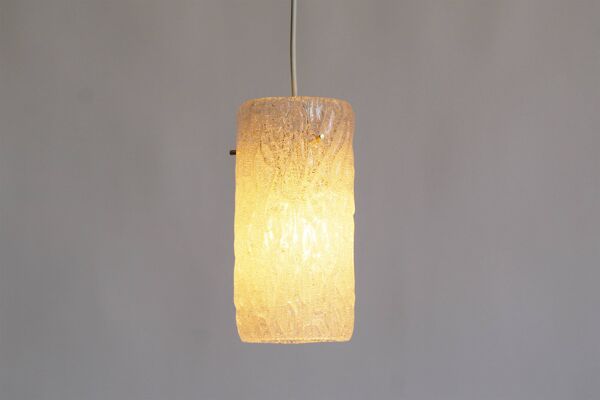 Petites lampes suspendues « Riffle » en verre et laiton de Kalmar