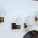 Set of two Jo Hammerborg Nordlys wall lamps, Danish design 1962