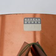 Vintage Brutalist copper wall sconce from Boréns, 1960s