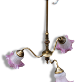 Great chandelier 1920 - Art Nouveau brass chiseled
