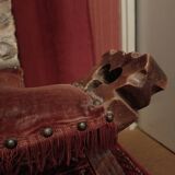 Brutalist chair with tripod legs